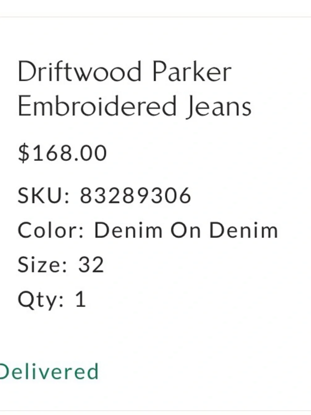 Driftwood Parker Light Blue Embroidered Women’s Jeans